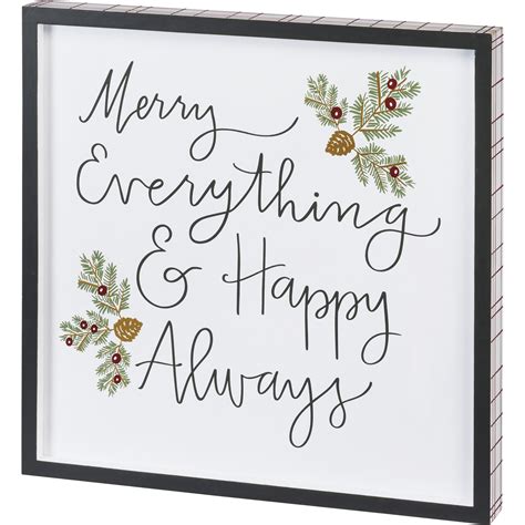 Merry Everything And Happy Always Inset Box Sign Primitives By Kathy