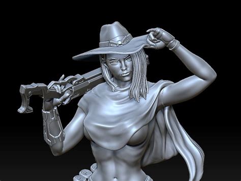 Ashe Overwatch 3d Model In Sculpture 3dexport