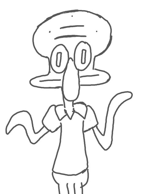 Spooky Squidward Sketch By Cristiandarkradx On Deviantart