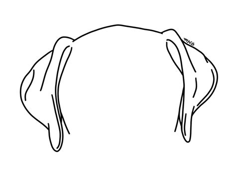 Custom Pet Ear Outline Drawing Dog Ear Drawing Cat Ear Etsy