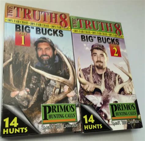 The Truth 8 Big Bucks 2 Vhs Tape Set Primos Hunting Calls 28 Hunts Fair