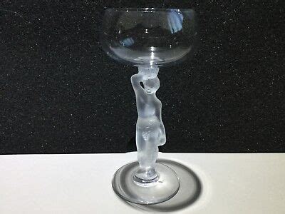 Fine Vintage Drinking Glass Wine Glass Naked Lady Stem Th C Ebay