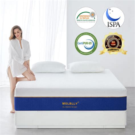 10 Inch Full Size Gel Memory Foam Mattress With More Pressure Relief In A Box Ebay