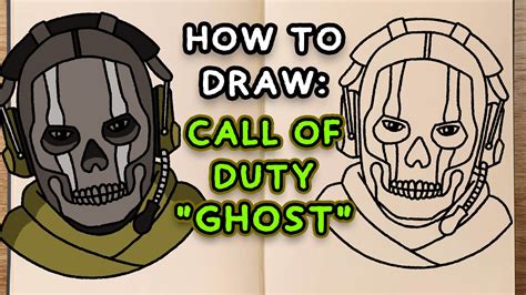 How To Draw Ghost From Call Of Duty Step By Step Tutorial Youtube