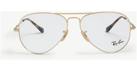 Ray Ban Rb6489 Aviator Classic Glasses In Gold Metallic Lyst