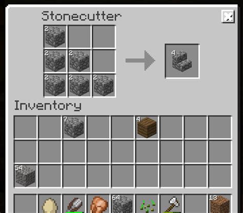To craft something in minecraft move the required items from your inventory into the crafting grid and arrange them in the pattern representing the item you wish to create. Stone Cutter Recipe : What S New In Minecraft Snapshot 19w04b By Slicedlime - For those who are ...