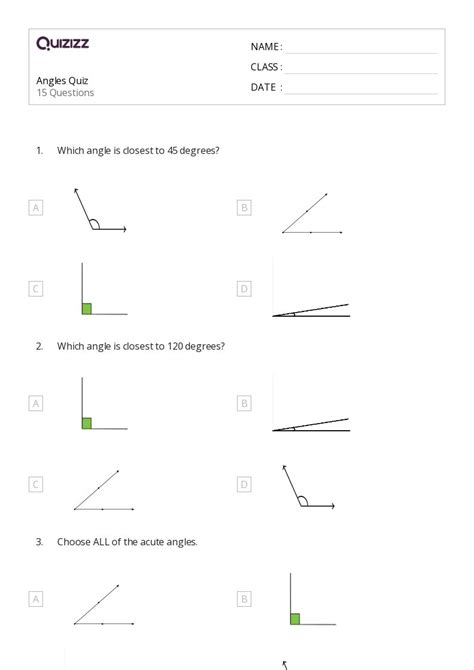 50 Angles Worksheets For 5th Grade On Quizizz Free And Printable