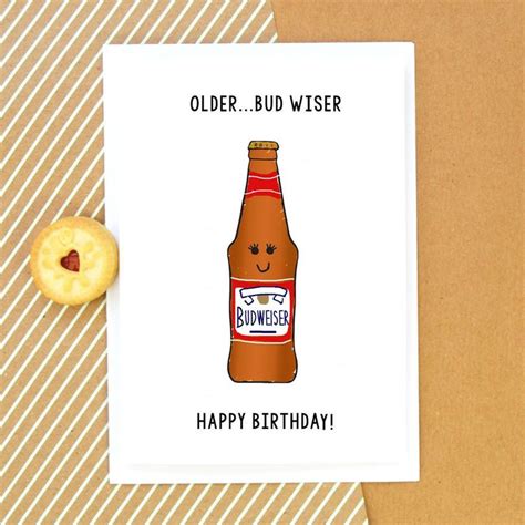 Older But Wiser Funny Beer Birthday Card By Of Life And Lemons Funny