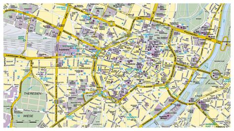 Detailed Road Map Of Munich City Munich Detailed Road Map Vidiani