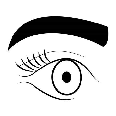 Eyebrow Threading Silhouette Illustrations Royalty Free Vector