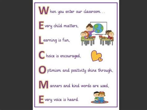 Welcome To Our Classroom Sign Teaching Resources