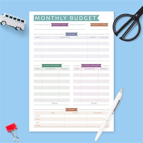 Simple Monthly Budget Worksheet Universecopax