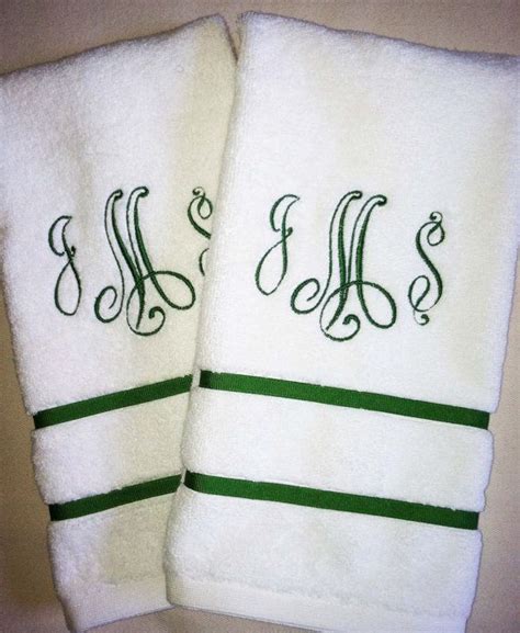 On a sunny day by fasani. Monogram Terry Cloth Hand Towel with Ribbon Trim / Guest ...