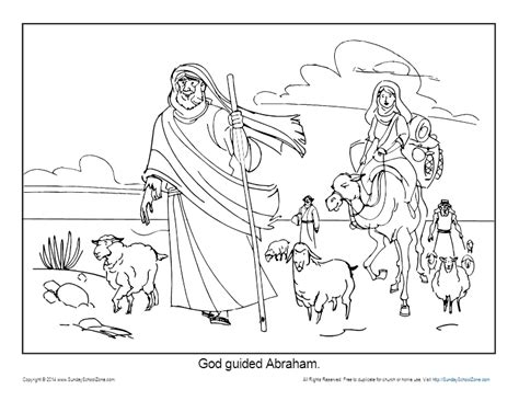 God promises abram that he will become a great and mighty nation. Abraham Coloring Page Printable - God Guided Abraham