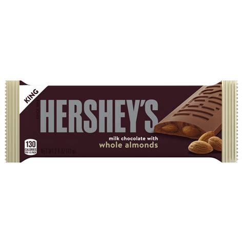 Save On Hersheys Milk Chocolate Candy Bar With Whole Almonds King Size