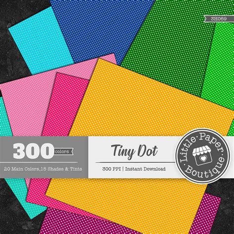 300 Tiny Polka Dot Digital Paper Digital Rainbow Polka Dot Etsy