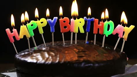 On the born day of your beloved ones, feel free to convey a special bday wishes message to them. Festive Candles HAPPY BIRTHDAY On A Cake Stock Footage ...