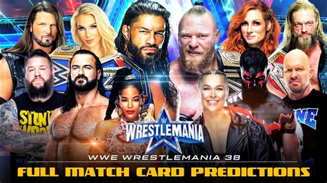 Wwe Wrestlemania Full Match Card Predictions Night Youtube