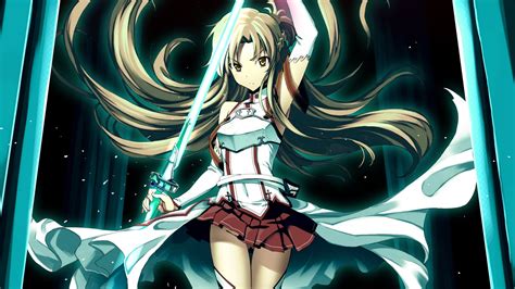 Anime Sword Skirt Asuna Sao Sword Art Online Hd Wallpaper Anime Wallpaper Better