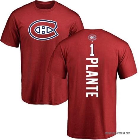Jacques Plante T Shirt Authentic Montreal Canadiens Jacques Plante T