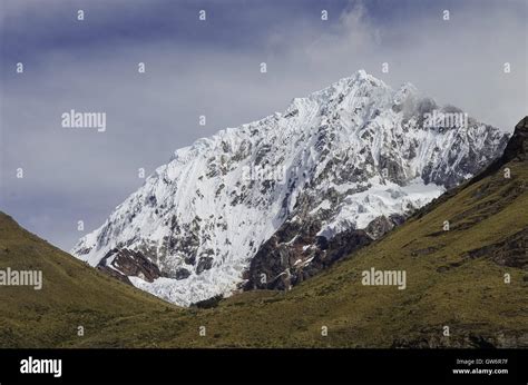 Quitaraju Mountain Peak Located In The Cordillera Blanca Mountain Range