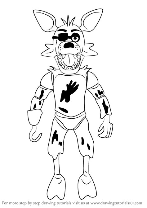 Learn How To Draw Foxy From Five Nights At Freddys Five Nights At