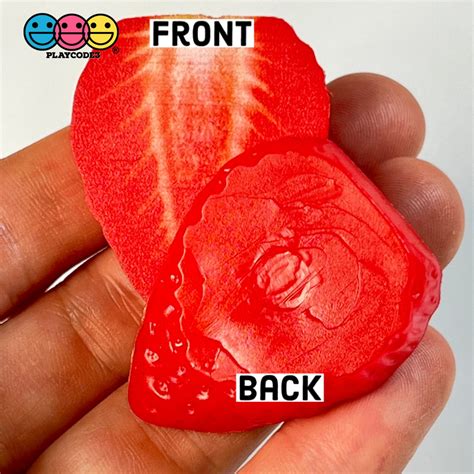 Strawberry Slices Flatback Hard Resin Imitation Fake Food Life Like Pl Playcode3