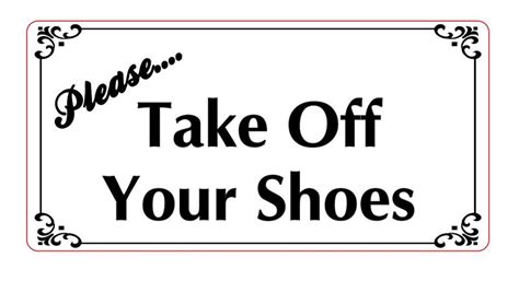 Remove your shoes sign printable art take shoes off sign | etsy. Please Take Off Your Shoes Sign Plaque in 30 Colours & 3 ...