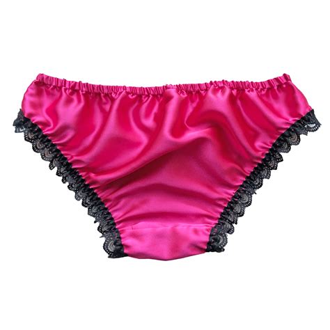 Womens Knickers Women Soft Silk Satin Underwear Briefs Lace Panties