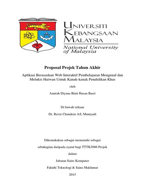 Share to twitter share to facebook share to pinterest. Proposal Projek Tahun Akhir 2