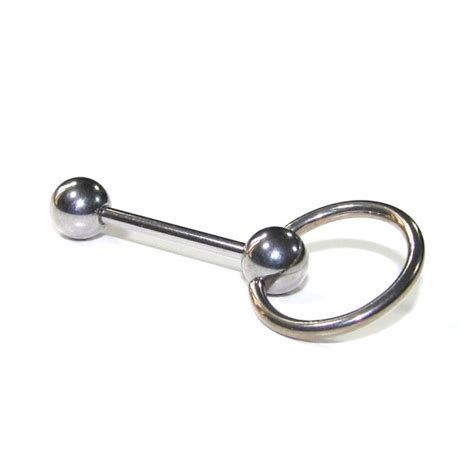 Slave Surgical Steel Tongue Bar Ring W Cbr Ring
