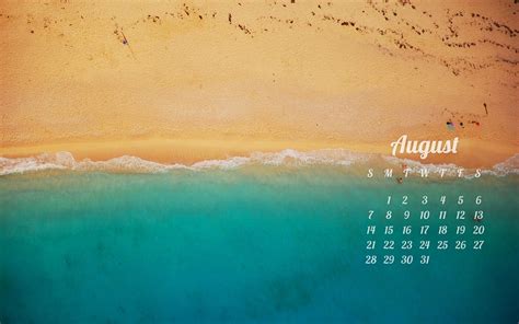 August Calendar 2016 Hd Desktop