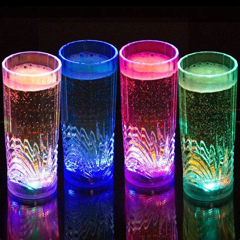 Amazonsmile Liquid Activated Multicolor Led Highball Glasses ~ Fun Light Up Drinking Glasses