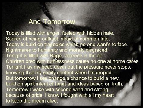And Tomorrow A Poem My Tupac Amaru Shakur Quotes Deep Quotes To