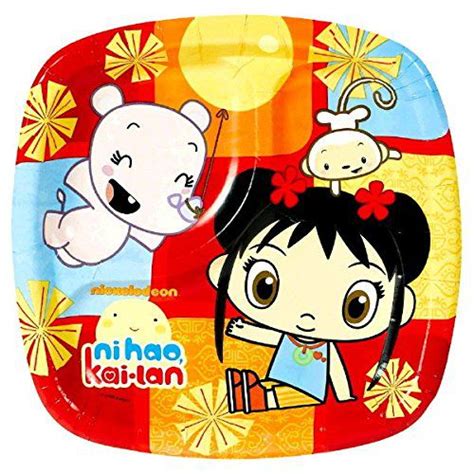 Ni Hao Kai Lan Small Paper Pocket Plates 8ct Kids Educational