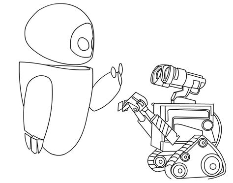 Wall E And Eve Coloring Pages Coloring Home