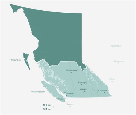 Printable Map Of Bc Canada