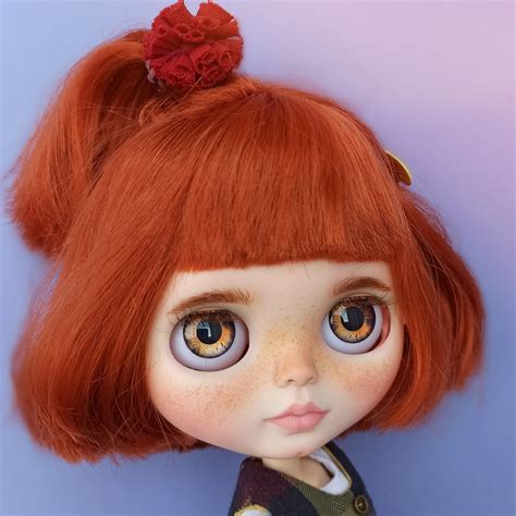 Blythe Doll Custom Girl Ksyusha With Red Hair And Cute Freck Inspire