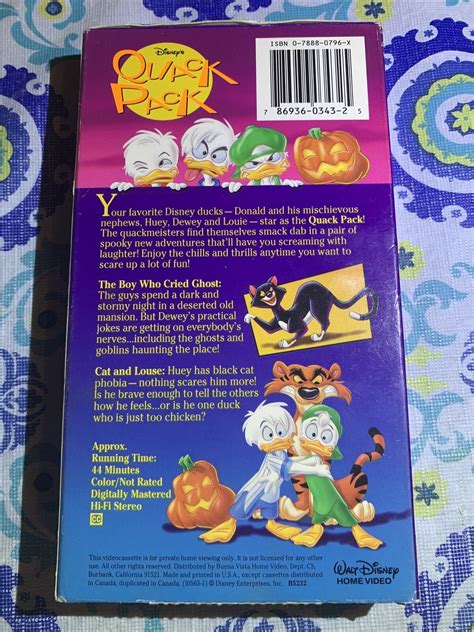 Quack Pack House Of Haunts Vhs 1997 Disney Halloween Childrens Show