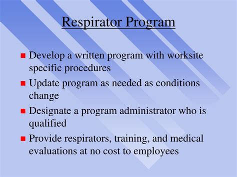 Ppt Oshas Respiratory Protection Standard 29 Cfr 1910134 Powerpoint