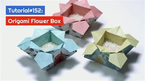 Diy Origami Flower Box The Idea King Tutorial 152 Youtube