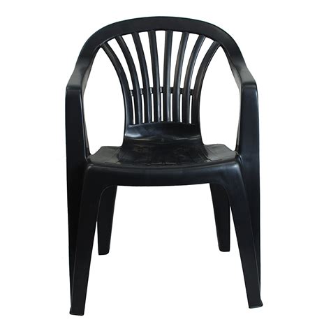 Free shipping for many items! 6x Indoor Outdoor Black Plastic Chairs Garden Patio ...