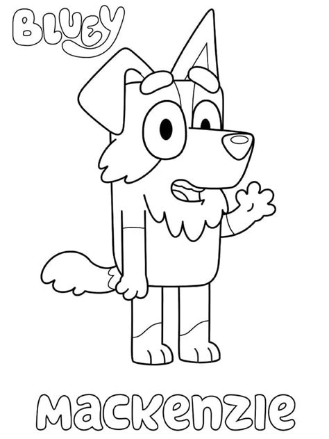 Mackenzie From Bluey Coloring Page Download Print Or Color Online