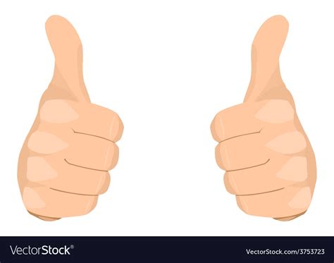 Two Thumbs Up Royalty Free Vector Image Vectorstock