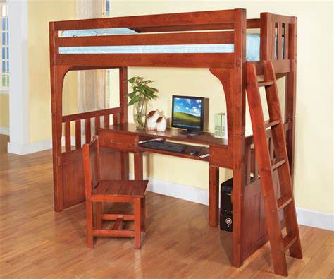 Wooden Loft Bed With Desk Most Recommended Space