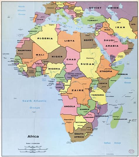 Large Scale Detail Political Map Of Africa With The Marks Of Capital Cities Major Cities And