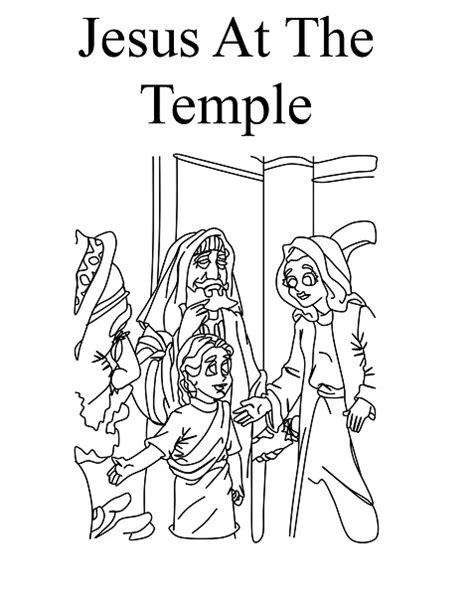Jesus Temple Coloring Page And Coloring Book