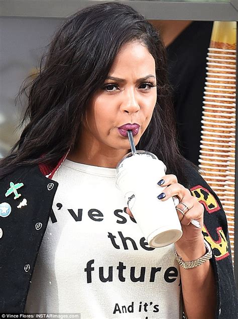 Christina Milian Goes Shopping In Jacket With Her Name On The Back