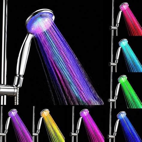 Automatic 7 Color Changing Handheld Water Saving Colorful Led Shower