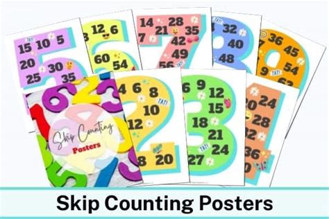Free Printable Skip Counting Posters 2 9 Mombrite